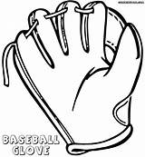 Baseball Glove Pages Coloring Colorings sketch template