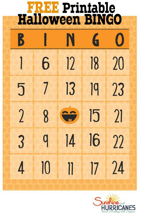 halloween printables bingo