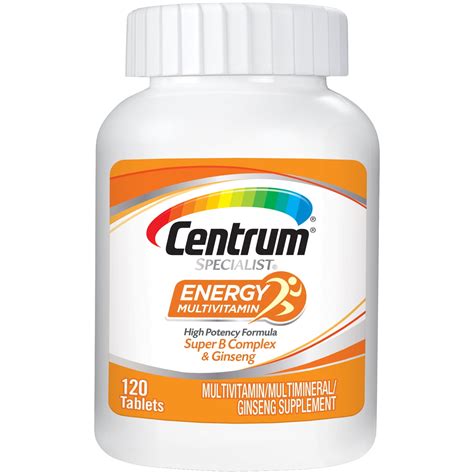 centrum specialist energy vitamin multivitaminmultimineral supplement  super  complex