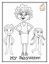 Pages Babysitting Coloring Template Templates sketch template