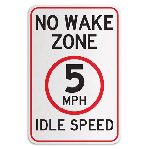 wake zone  mph idle speed american sign company