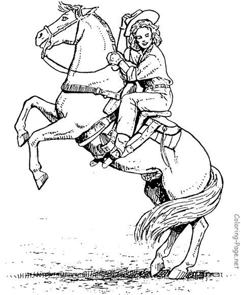 horse riding coloring pages   print