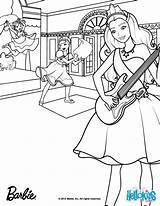 Barbie Coloring Pages Rock Star Royals Popstar Princess Tori Roll Ken Printable Rockstar Kc Horse Bach Color Carriage Kids Guitar sketch template