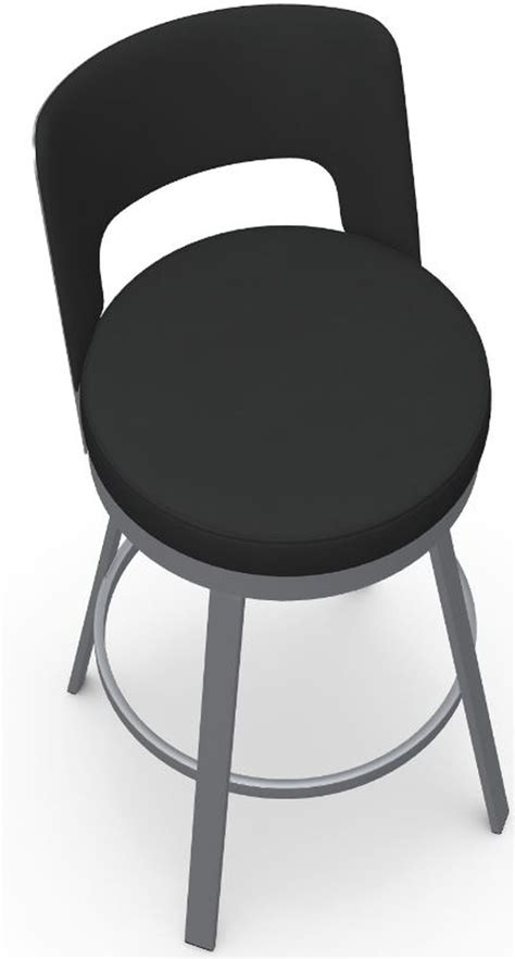 amisco customizable brock magnetite opaqueda ink swivel bar stool colders milwaukee area