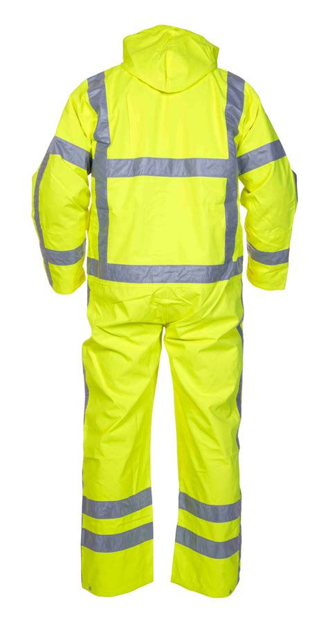 ureterp sns high visibility waterproof coverall saturn yellow  hyd
