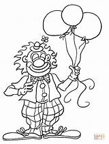 Coloring Clown Pages Birthday Party Drawing sketch template