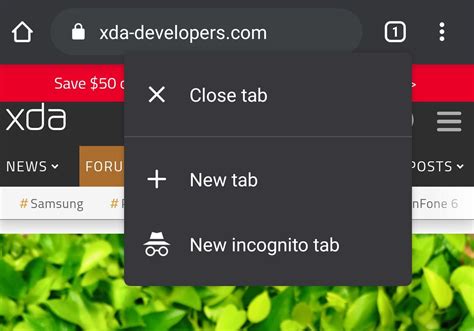 chrome  android tests   shortcut  open  tab switcher menu