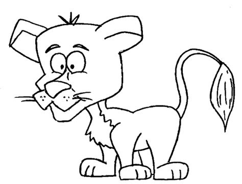 animals coloring page lion cub  kids network