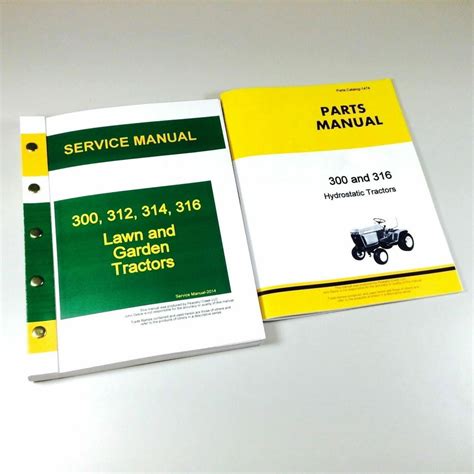 service manual parts catalog set  john deere   lawn garden tractor ovhl walmartcom