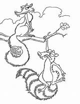 Ice Age Coloring Pages Scratte Scrat Tail Kids Acorn Tries Retrieve Holds Squirrel Squirrels Pages2color Printable Collision Course Diego Comments sketch template