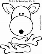 Reindeer Printable Craft Antlers Face Christmas Coloring Head Pages Crafts Kids Handprint Handprints Patterns Template Preschool Templates Color Pattern Print sketch template