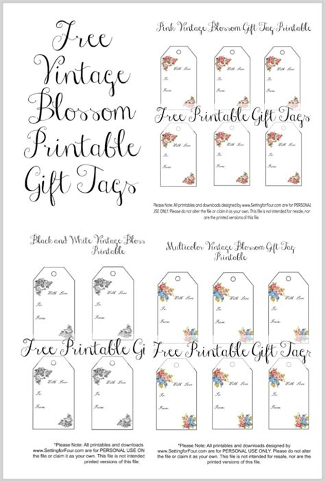printable gift tags  printable templates