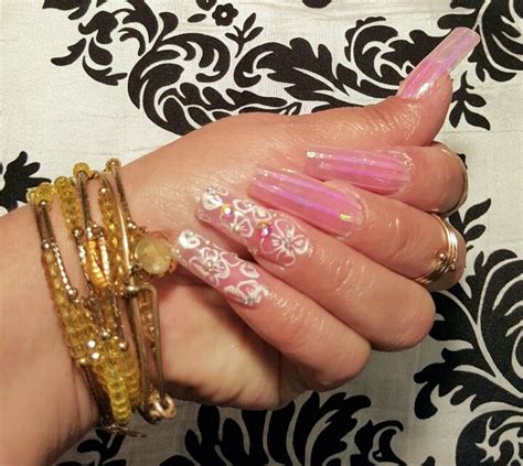 handpaintednails mirroreffect gelish chula vista nails glam nails