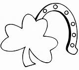 Coloring Horseshoe Shamrock Pages Getcolorings Color sketch template