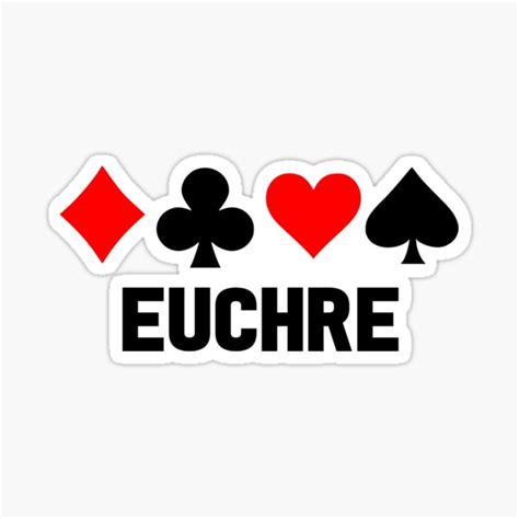 euchre player card game sticker  sale  lfinkbeiner redbubble