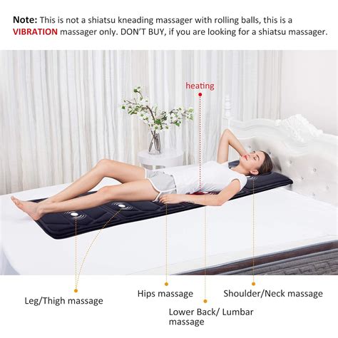 vibrating mattress belmint full body massage mat vibrating massage