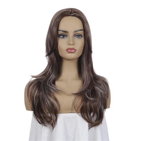 Synthetic Wigs Long Straight Layered Hairstyle Ombre Black
