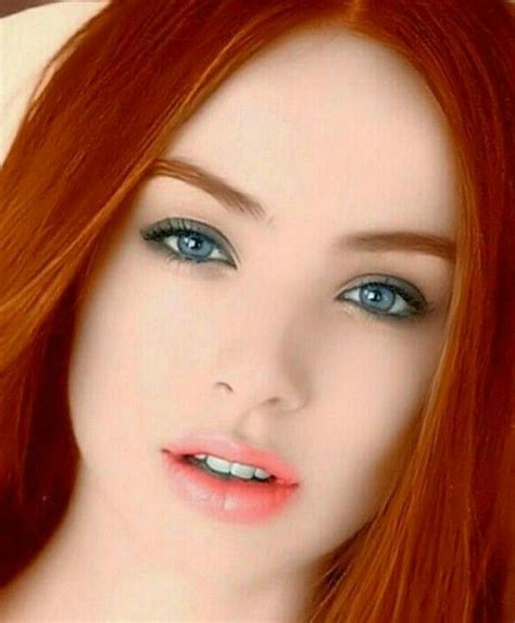 Fantasticamente Hermosa Pelirrojo Natural Chicas De Ojos Azules