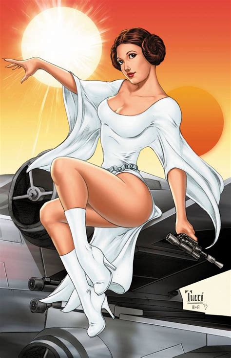 star wars princess leia by billy tucci colours by brian miller and hifi star wars art