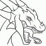 Dragon Drawing Pencil Easy Simple Faces Getdrawings sketch template