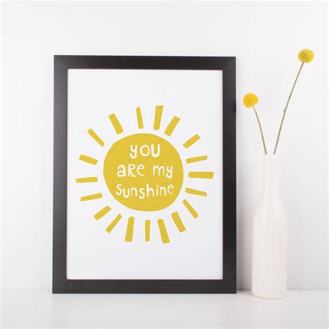 sunshine typography print  yoyo studio