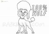 Coloring Wolf 100 Pages Raskrasil sketch template