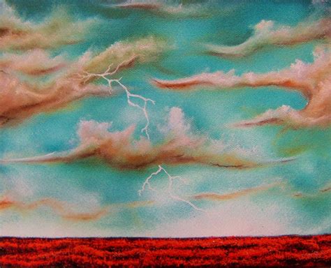 giclee print  lightning art storm painting lightning storm art print
