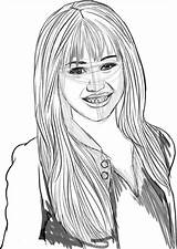 Montana Hannah Miley Coloring Stewart Sketch Netart sketch template