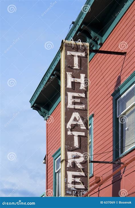 theater sign stock image image  sign theatre small
