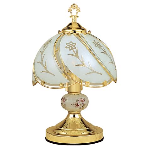 ore international  touch lamp floral