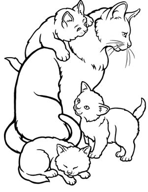 cat family coloring pages  getcoloringscom  printable