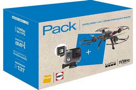 darty french days le pack gopro hero lcd  drone rbird black master