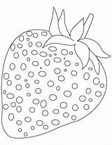 Strawberry Coloring Pages Fruit Strawberries Kids sketch template