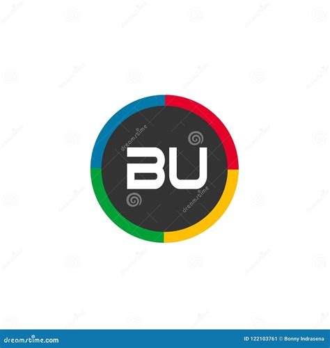 initial letter bu logo template design stock vector illustration