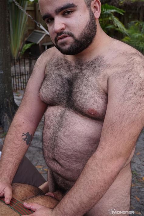 hairy chubby cub bears fucking bareback in the backyard gay sex latino