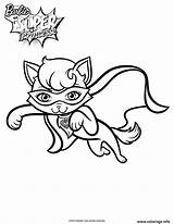 Heros Princesse Katze Pets Parker Superheldin Ausmalen Hellokids Barbies Supergirl Heroine Héros sketch template