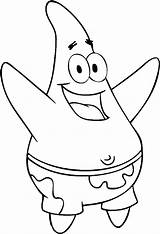 Patrick Coloring Star Pages Spongebob Drawing Online Starfish Line Kids Printable Clipart Colouring Cliparts Clip Bob Tool Happy Cartoon Drawings sketch template