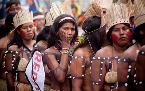 Indigenous Peoples From Brazil Protest At The Un Rio 20 Summit Brazil
