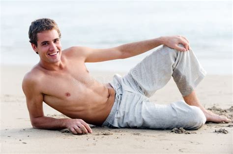 man  beach royalty  stock images image
