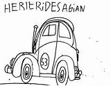 Herbie Coloring Pages Car Movie sketch template