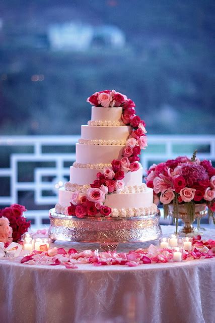 pink roses wedding cake  wedding cake blog