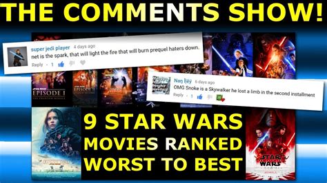 star wars movies ranked  comments show youtube