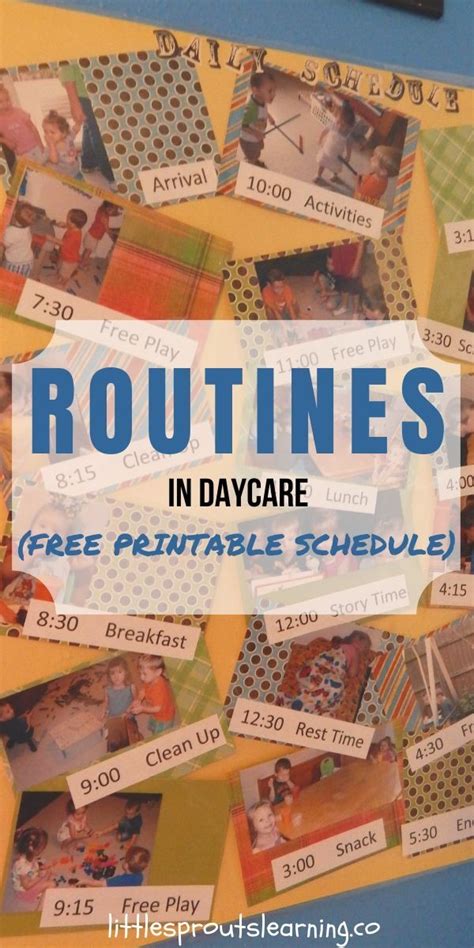 daycare daily schedule preschool schedule toddler schedule toddler