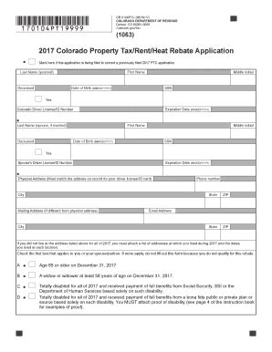 rent rebate application  colorado fill  sign printable