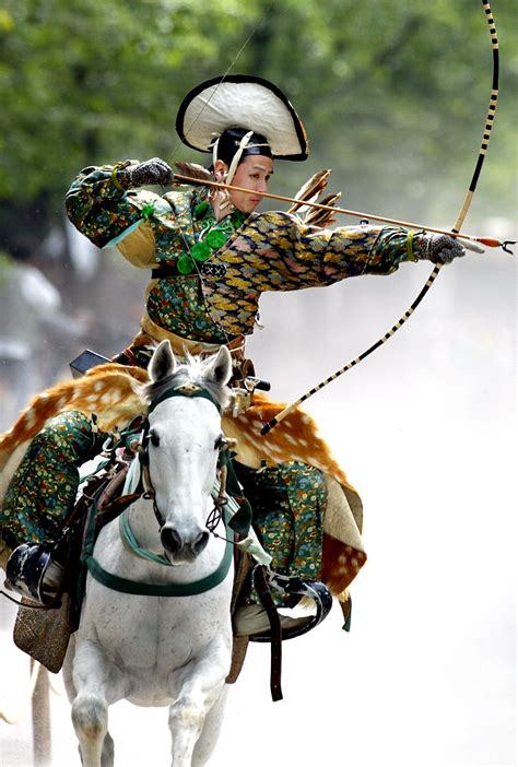 Awma Blog An Archer In Ancient Samurai Warrior Uniform Ridin
