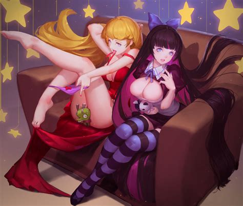 stocking and panty panty and stocking with garterbelt drawn by helic