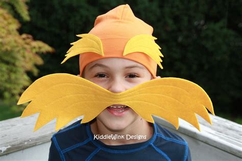 lorax hat mustache costume accessories  kids   etsy