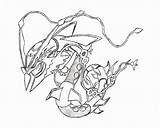 Pokemon Coloring Rayquaza Pages Colorings Getcolorings Mega Beautiful sketch template