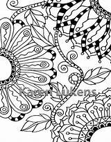 Flowering sketch template
