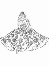 Barbie Coloring Pages Print Princess Girls Barbi Mermaid Dolls sketch template